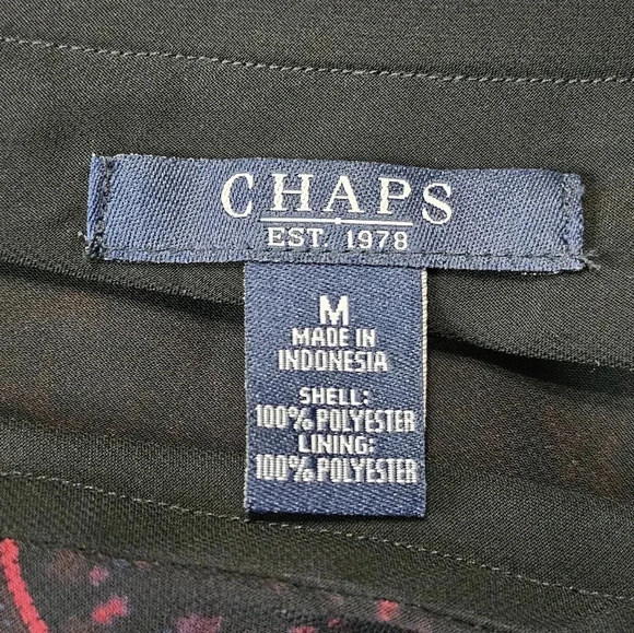 Chaps Medium Dark Romantic Paisley Asymmetrical Ruffled Hem Bohemian 90s Skirt - Picture 2 of 4